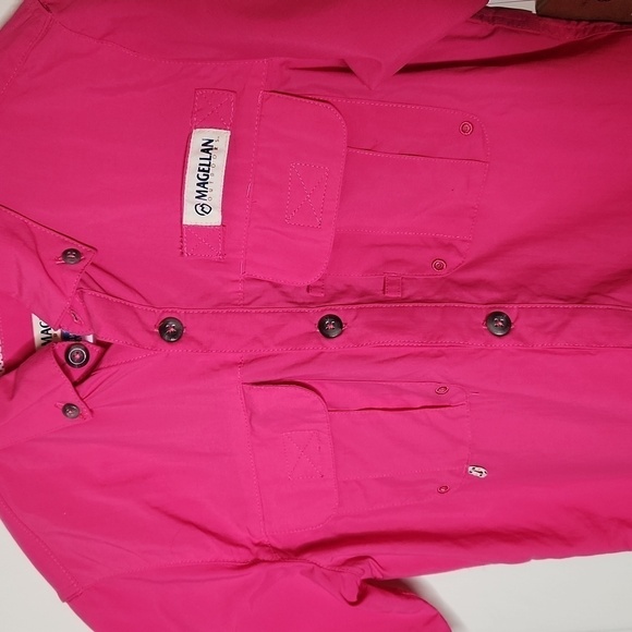 Magellan Girls Pink Fish Gear Shirt Size XS NWT - Picture 3 of 12